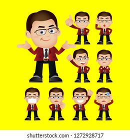 Young people expressions with different faces