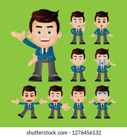 Young people expressions with different faces