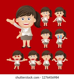 Young people expressions with different faces