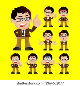 Young people expressions with different faces