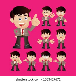 Young people expressions with different faces