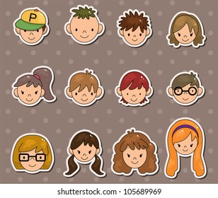 young people face stickers
