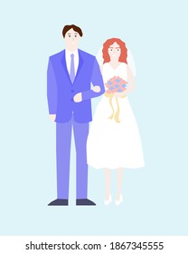 Young people are going to get married, a vector chart