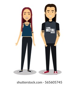young people group avatars characters