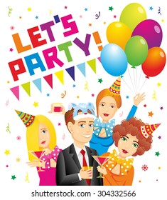 Young people having fun at a party with cocktails