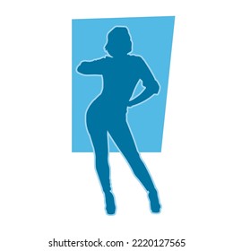 young people hip hop dancer vector silhouette on white background