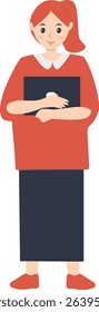 Young People Holding Technology Device. Vector Illustration in Flat Cartoon Design.