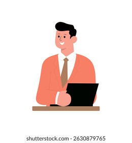 young people illustration for business presentation