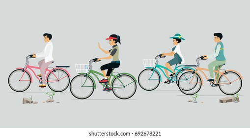 Young people like cycling to relax and exercise.