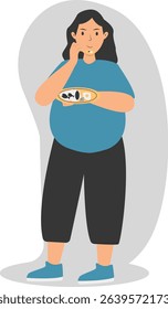 Young People Mental Disorder. Depressed and Frustrated. Flat Cartoon Vector Illustration