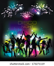Young people on the party. Celebration background.