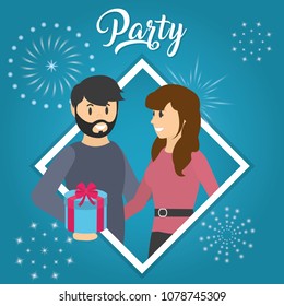 Young people at party