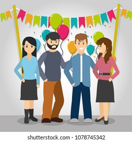 Young people at party