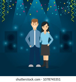 Young people at party