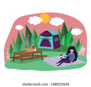 young people picnic in the park