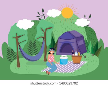 young people picnic in the park