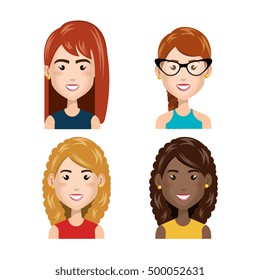 young people set avatars