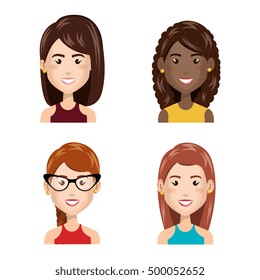 young people set avatars
