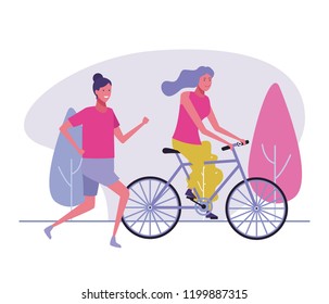 Young people sharing free time