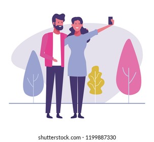 Young people sharing free time