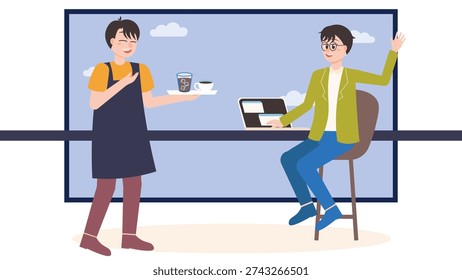 Young People Spending Time Together in Coffee Shop