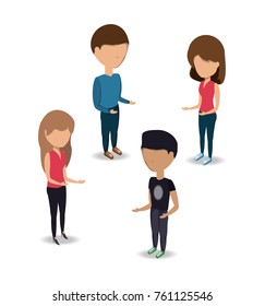 young people standing icon