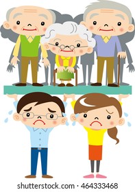 Young people support the elderly