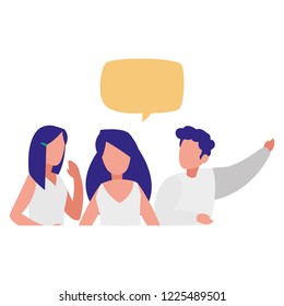 young people talking characters
