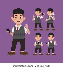 Jóvenes que usan teléfonos inteligentes