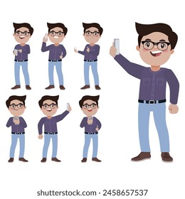 Junge Menschen, die Smartphones verwenden