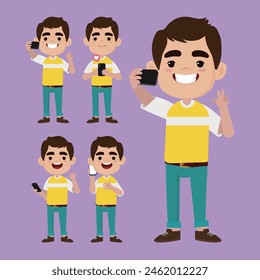 Young people using smart phones