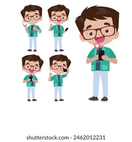 Young people using smart phones