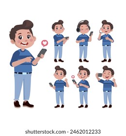 Junge Menschen, die Smartphones verwenden