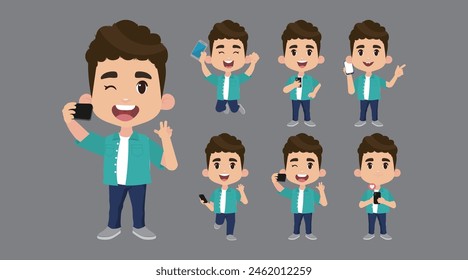Young people using smart phones