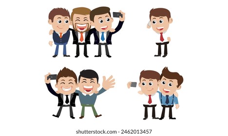 Young people using smart phones