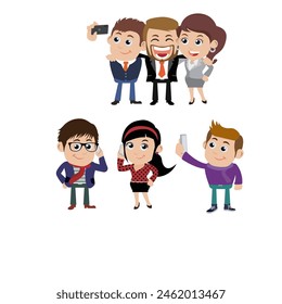 Young people using smart phones