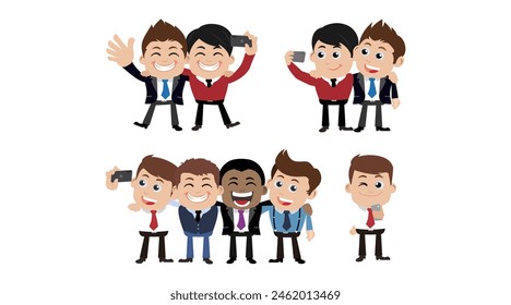 Young people using smart phones