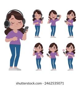 Young people using smart phones