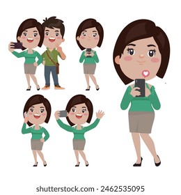 Young people using smart phones