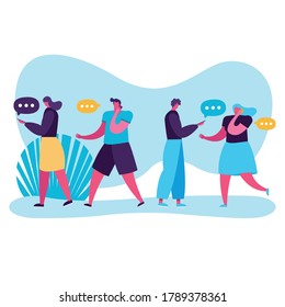 young people using smartphones social media technology vector illustration design