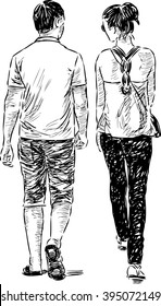 young people walking