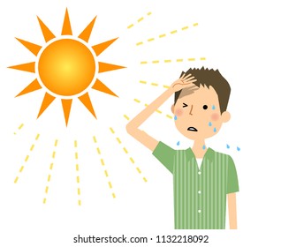 Young people who are likely to become a heat stroke