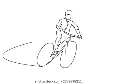 young person bike activity racing outside safe headrest lifestyle line art