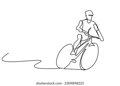 young person bike activity racing outside safe headrest lifestyle line art