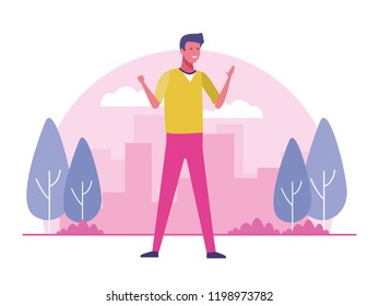young person at city park outdoors