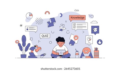Young Person Deep in Online Education for Better Future