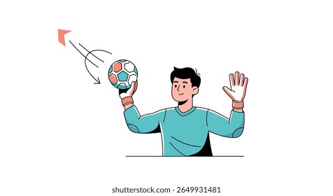 Young person demonstrates ball control skill capturing a soccer ball with great agility