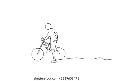 young person human bike activity sport ride lifestyle line art