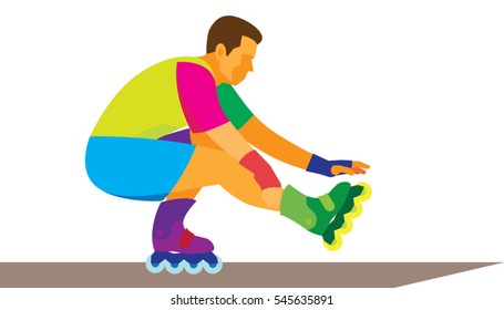 The young person is professional rollerblader
