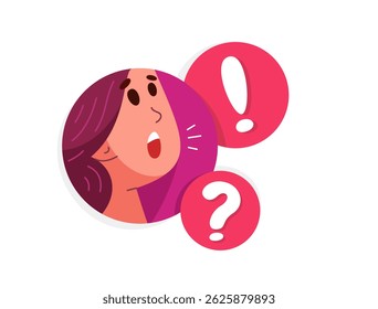 Jovem falando on-line a partir de uma bolha de fala, ilustração vetorial de uma conversa com ênfase em instrutor ou mentor de uma pessoa, diálogo on-line, palestrante de vídeo, comentarista de mídia social.